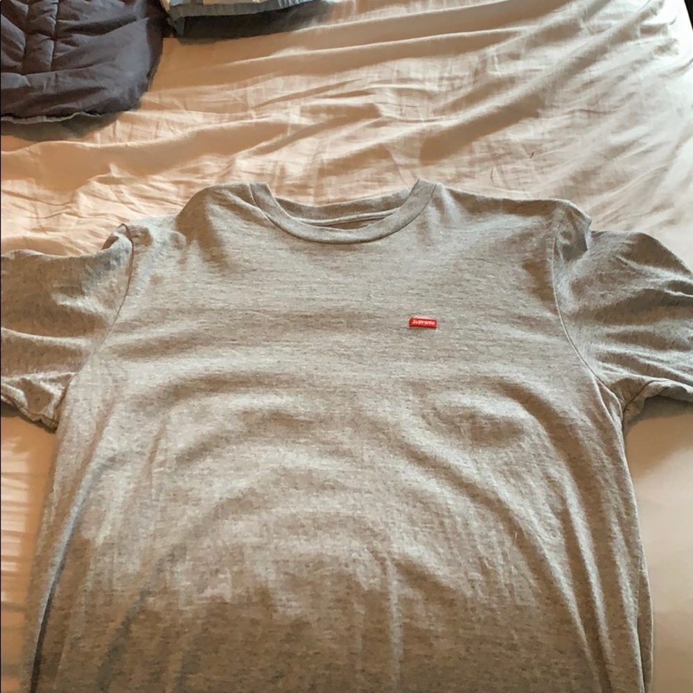 Supreme small box logo tee heather grey